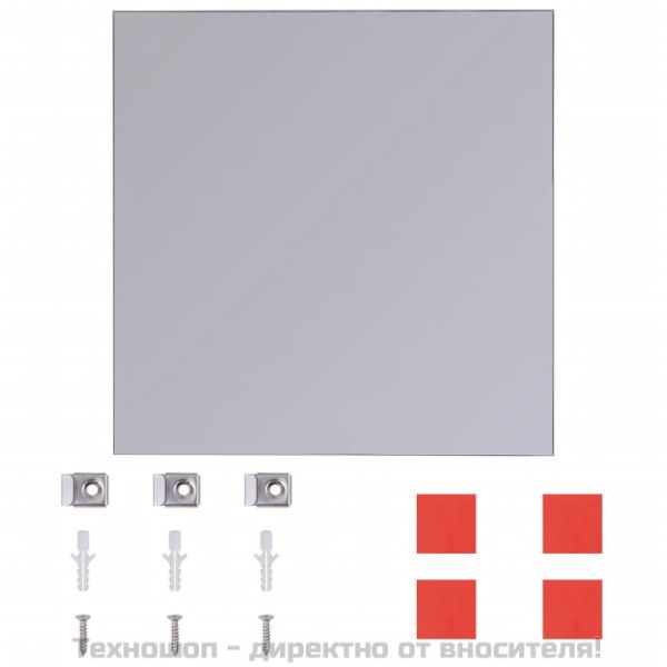 Огледални плочки без рамки, стъкло, 8 бр, 20,5 см