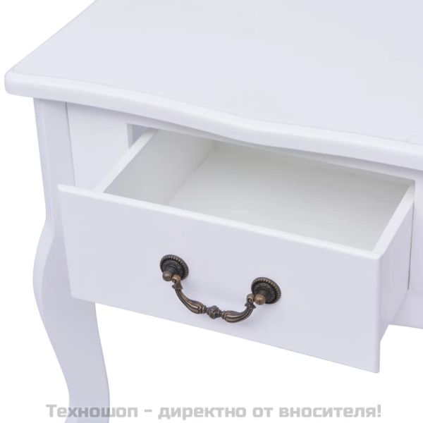 Нощно шкафче, МДФ, бяло