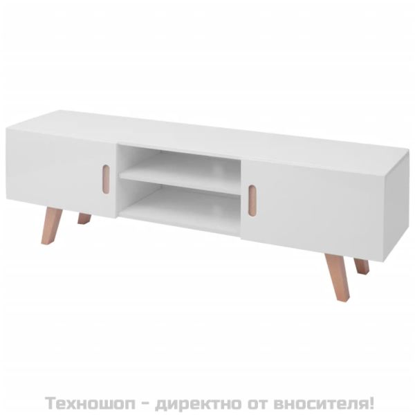 ТВ поставка МДФ 150x35x48,5 см бял гланц