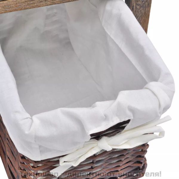 Нощно шкафче, дърво, кафяво