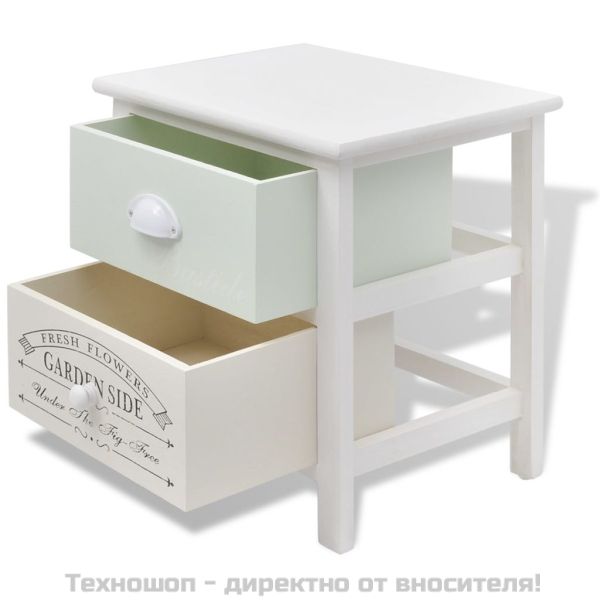 Нощни шкафчета във френски стил, 2 бр, дърво