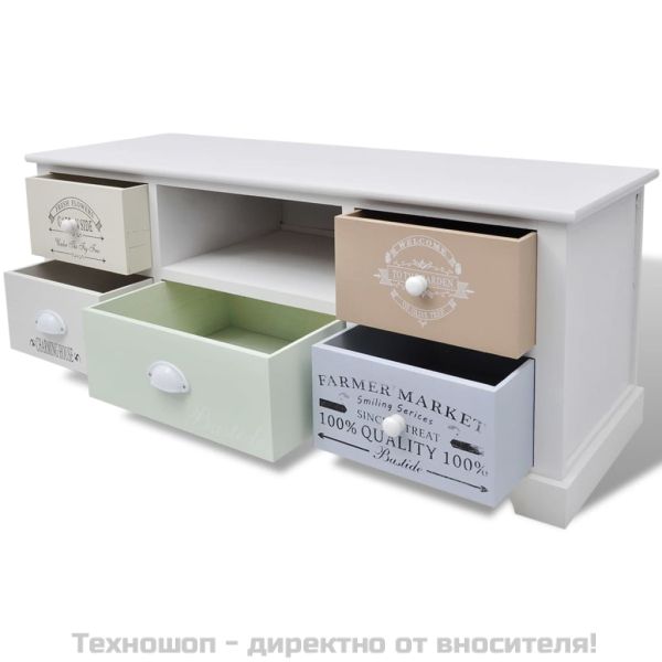 ТВ шкаф във френски стил, дърво