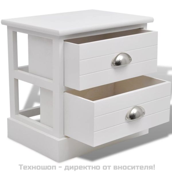 Френско нощно шкафче, бяло