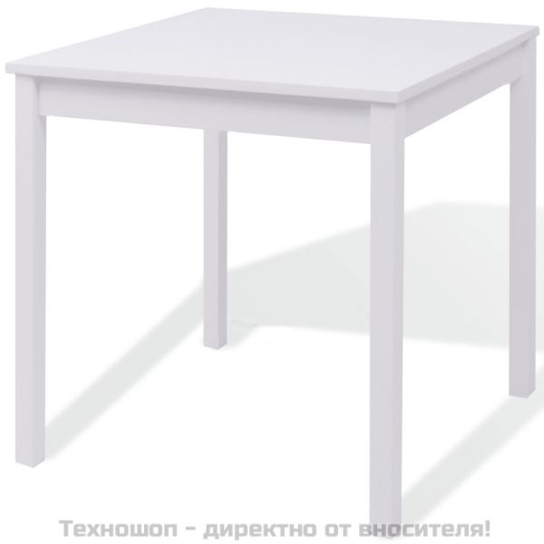 Комплект за трапезария, 3 части, бор, бял