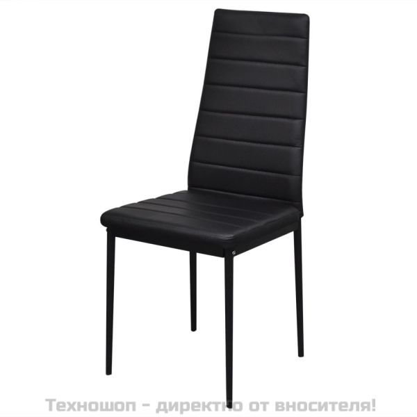 Трапезен комплект, 7 части, черен