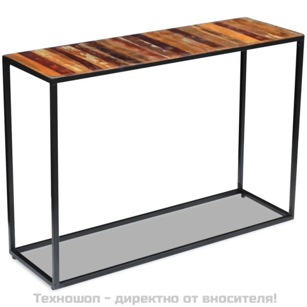 Конзолна маса, регенерирано дърво масив, 110x35x76 см