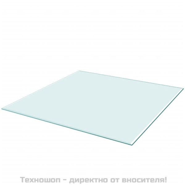 Темпериран стъклен плот за маса, квадратен, 700х700 мм