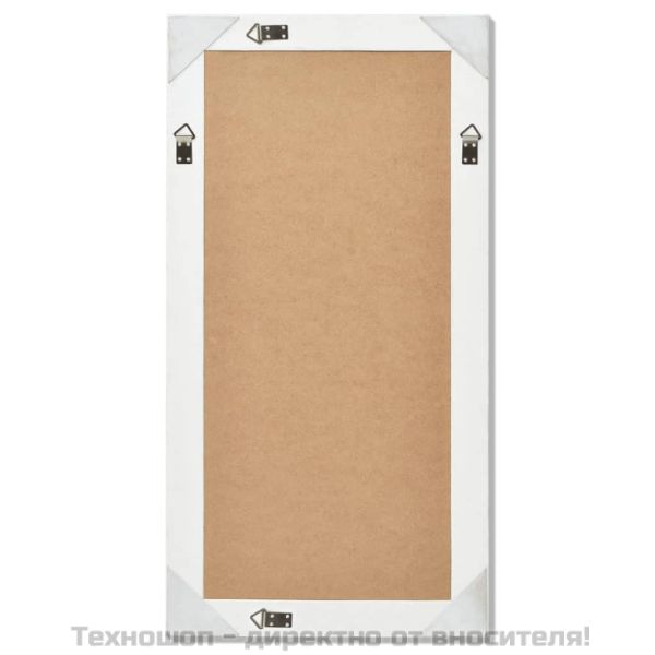 Стенно огледало, бароков стил, 100x50 см, бяло