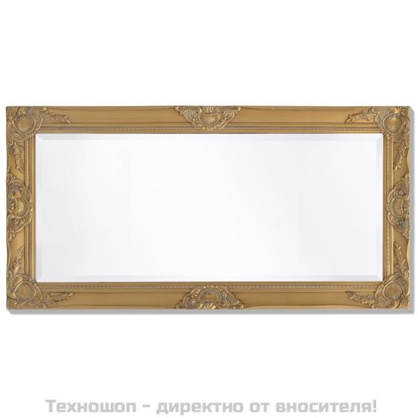 Стенно огледало, бароков стил, 100x50 см, златисто