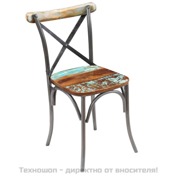 Трапезни столове, 2 бр, регенерирано дърво масив