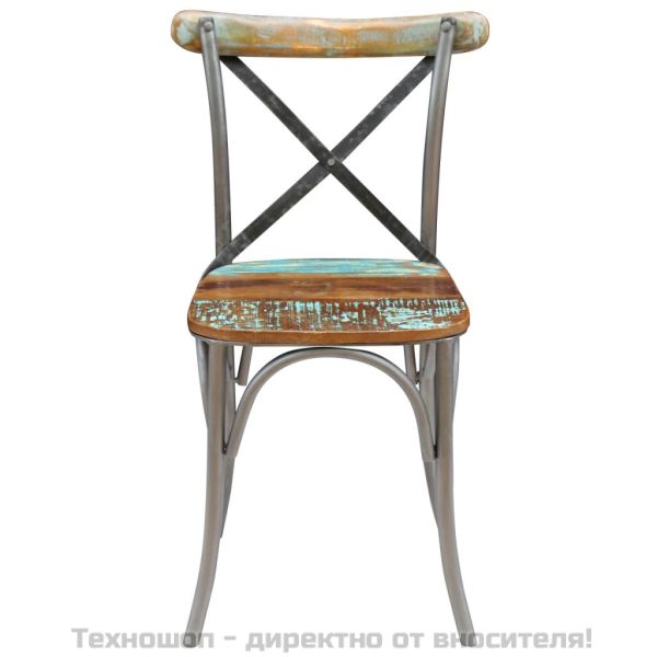 Трапезни столове, 2 бр, регенерирано дърво масив