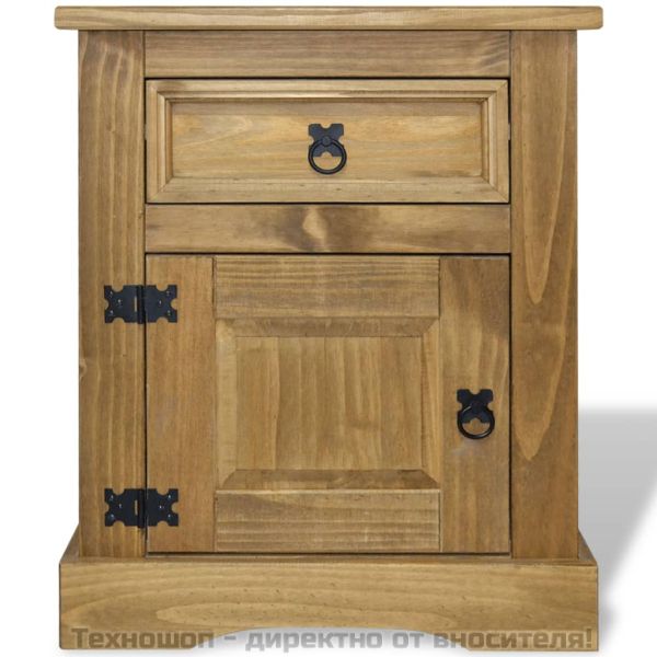 Нощно шкафче, мексикански бор, стил Корона, 53x39x66 cм