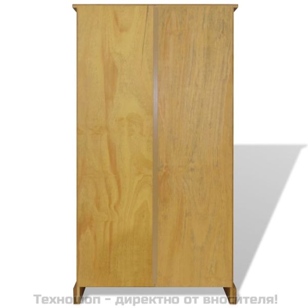 Библиотека с 4 рафта мексикански бор стил Корона 80x29x150 cм