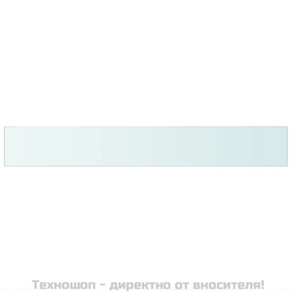 Плоча за рафт, прозрачно стъкло, 90 x 12 см