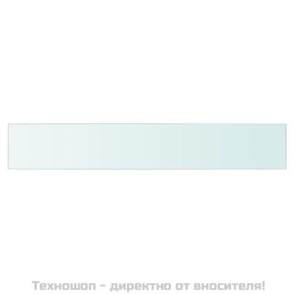 Плоча за рафт, прозрачно стъкло, 90 x 15 см