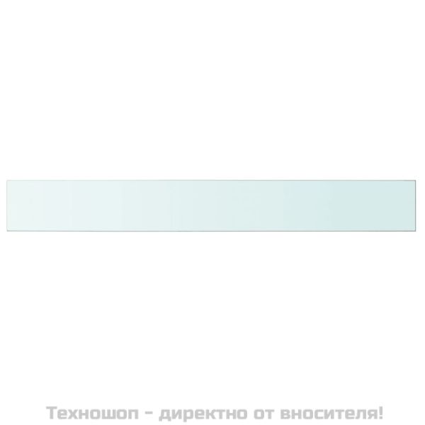 Плоча за рафт, прозрачно стъкло, 100 x 12 см