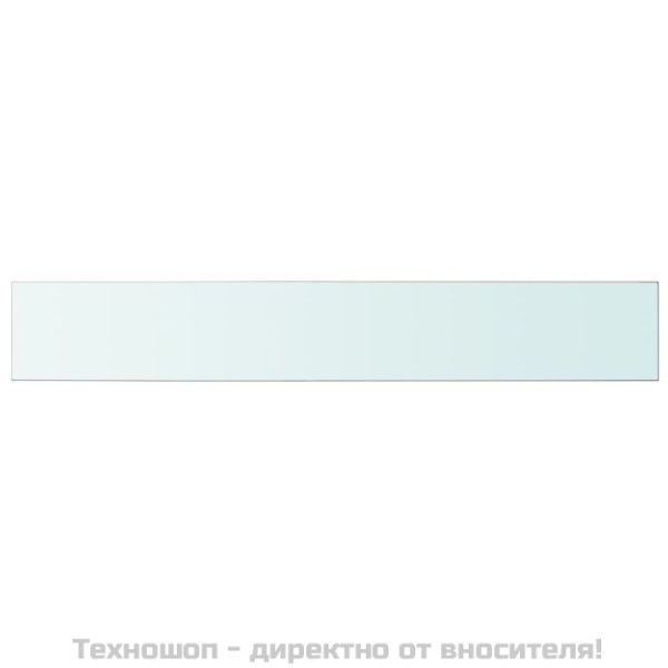Плоча за рафт, прозрачно стъкло, 100 x 15 см