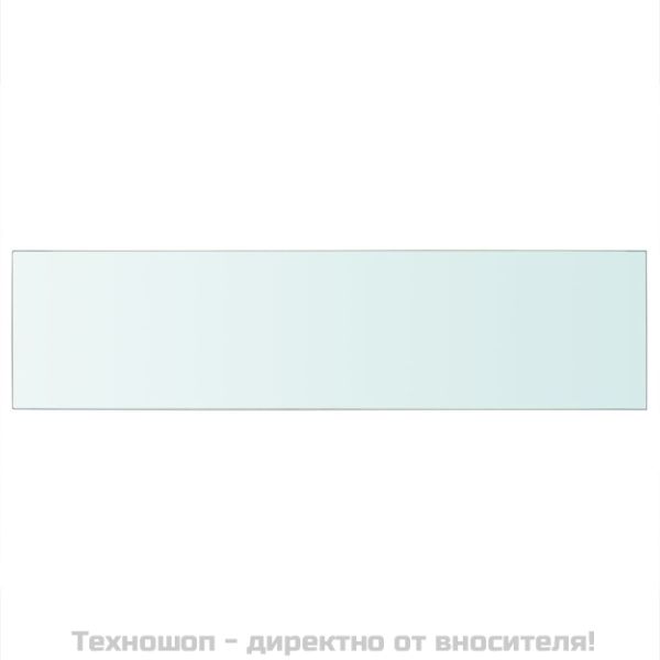 Плоча за рафт, прозрачно стъкло, 100 x 25 см
