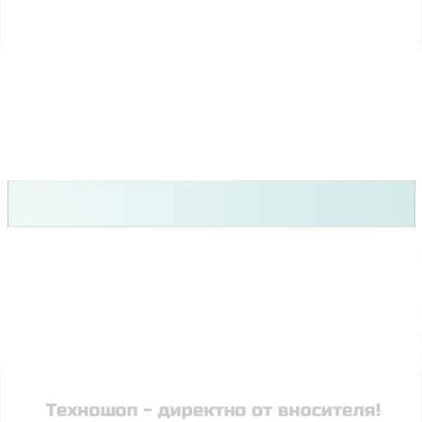 Плоча за рафт, прозрачно стъкло, 110 x 12 см