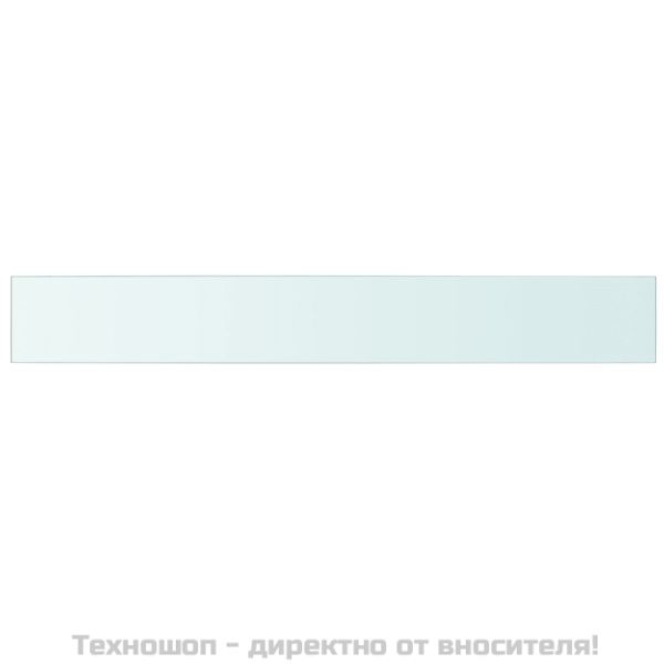 Плоча за рафт, прозрачно стъкло, 110 x 15 см