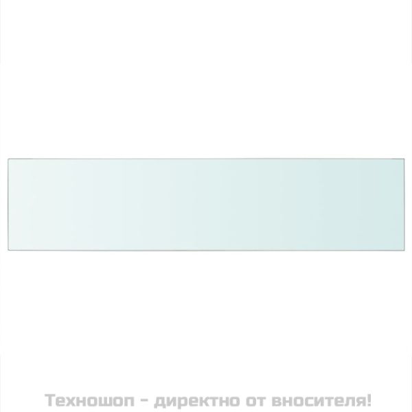 Плоча за рафт, прозрачно стъкло, 110 x 25 см