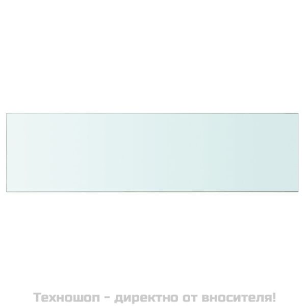 Плоча за рафт, прозрачно стъкло, 100 x 30 см