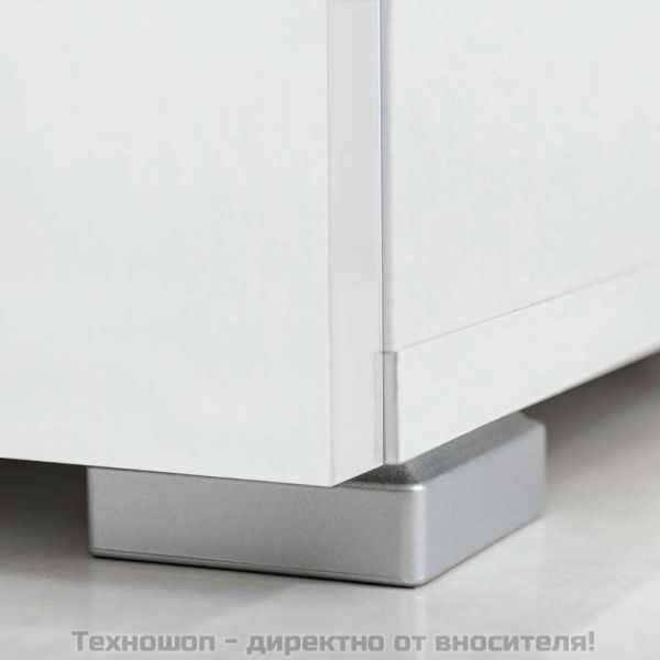 ТВ комплект шкафове, 5 части, с LED осветление, бял