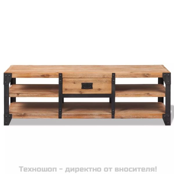 ТВ шкаф, твърдо акациево дърво, 140x40x45 cм