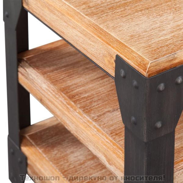 ТВ шкаф, твърдо акациево дърво, 140x40x45 cм