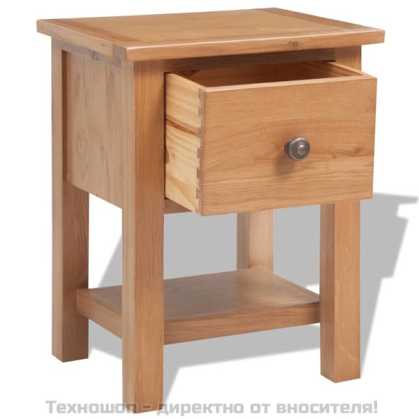 Нощно шкафче, 36x30x47 см, дъбово дърво масив