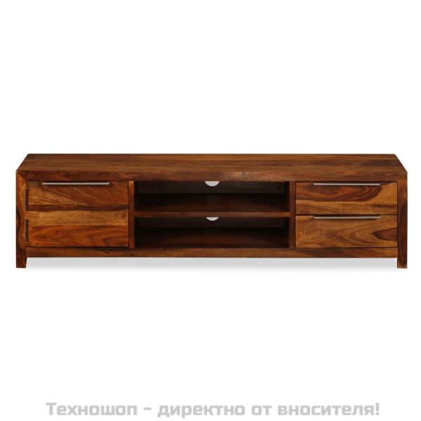 ТВ шкаф, твърдо акациево дърво, 120x30x30 cм