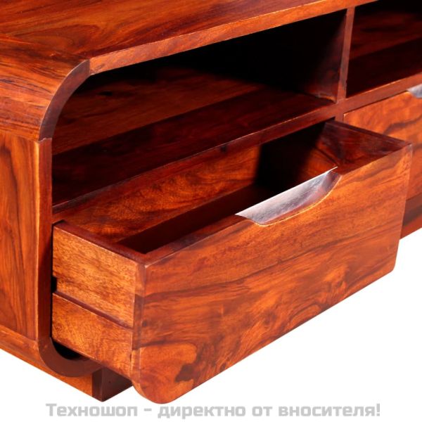 Маса за кафе, масивно акациево дърво, 90x40x35 cм