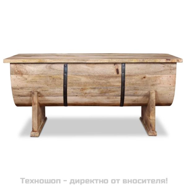 Маса за кафе от мангово дърво масив, 88x50x40 cм