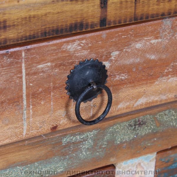 Маса за кафе регенерирано дърво 70x70x38 см