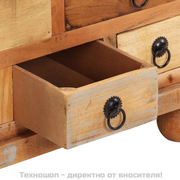 Маса за кафе регенерирано дърво 70x70x38 см