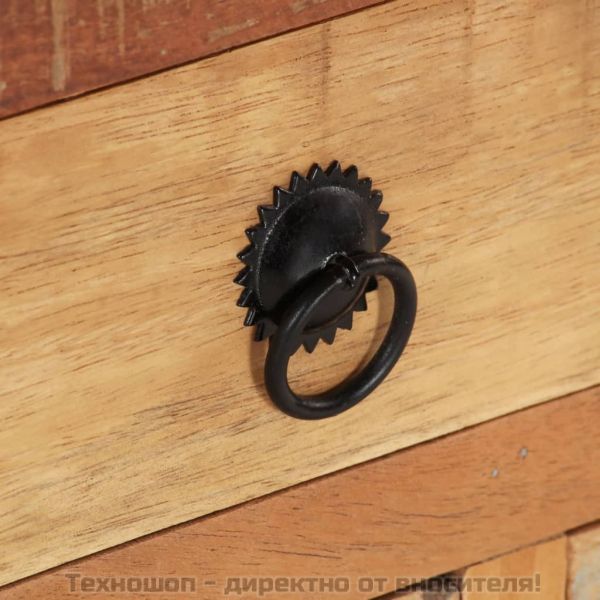 Маса за кафе регенерирано дърво 70x70x38 см