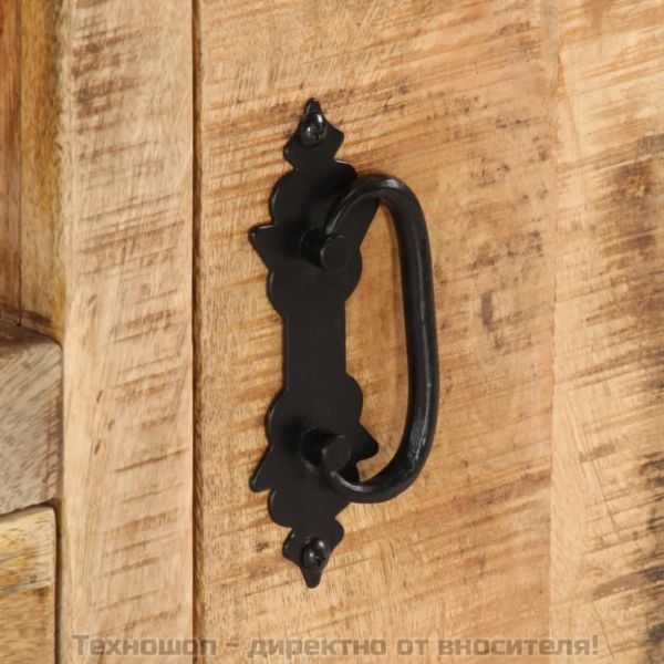 Шкаф за телевизор, груба мангова дървесина, 110x30x50 cм