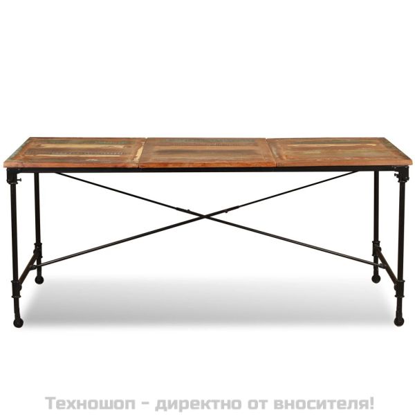 Трапезна маса, регенерирано дърво масив, 180 cм