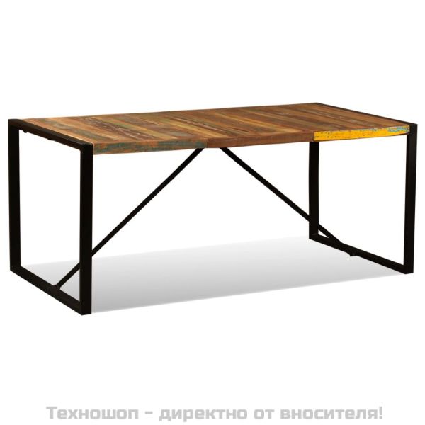 Трапезна маса, регенерирано дърво масив, 180 cм