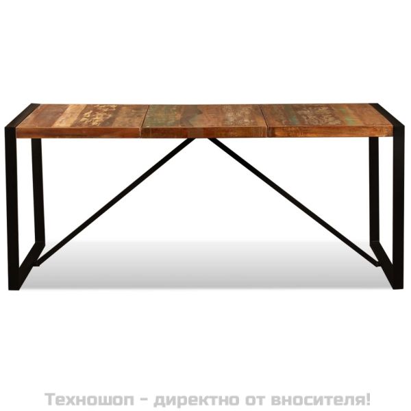 Трапезна маса, регенерирано дърво масив, 180 cм