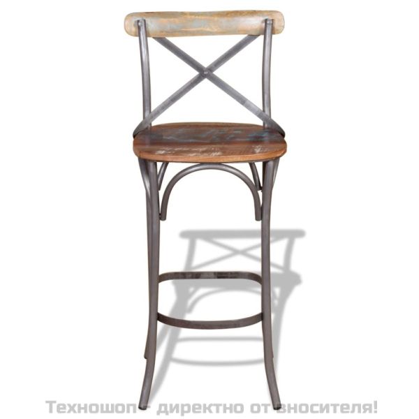 Бар табуретка, регенерирано дърво масив