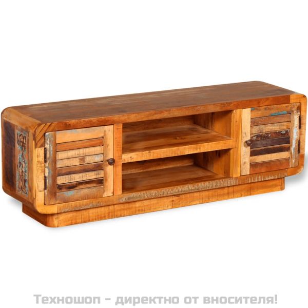 ТВ шкаф, регенерирано дърво масив, 120x30x40 cм