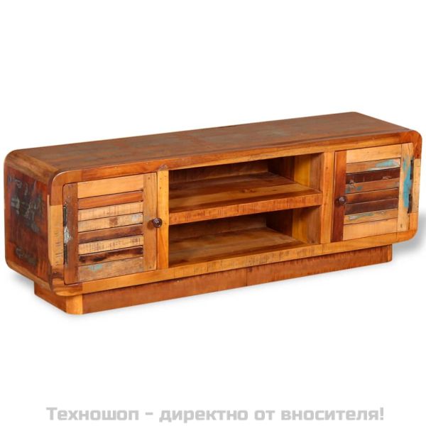 ТВ шкаф, регенерирано дърво масив, 120x30x40 cм