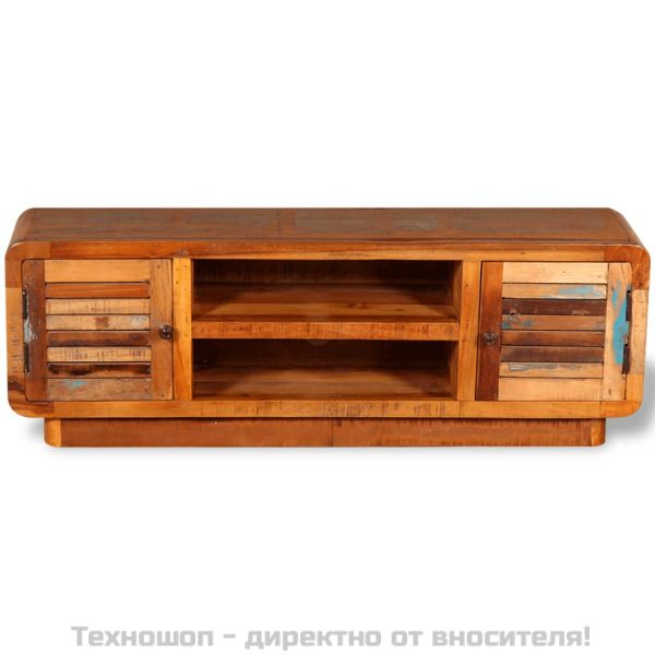 ТВ шкаф, регенерирано дърво масив, 120x30x40 cм
