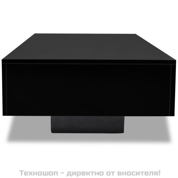 Маса за кафе силно гланцирана, черна