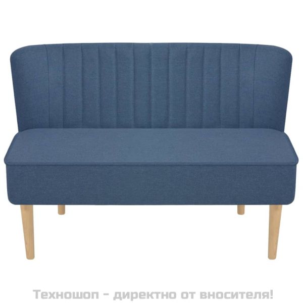 Диван, плат, 117x55,5x77 см, синьо