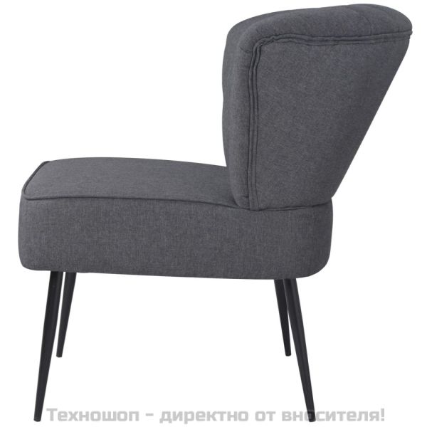 Коктейлен стол, тъмносив, текстил