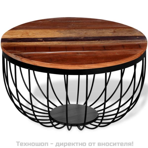 Маса за кафе, регенерирано дърво масив