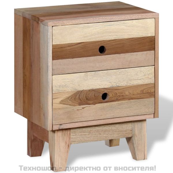 Нощно шкафче, регенерирано дърво масив
