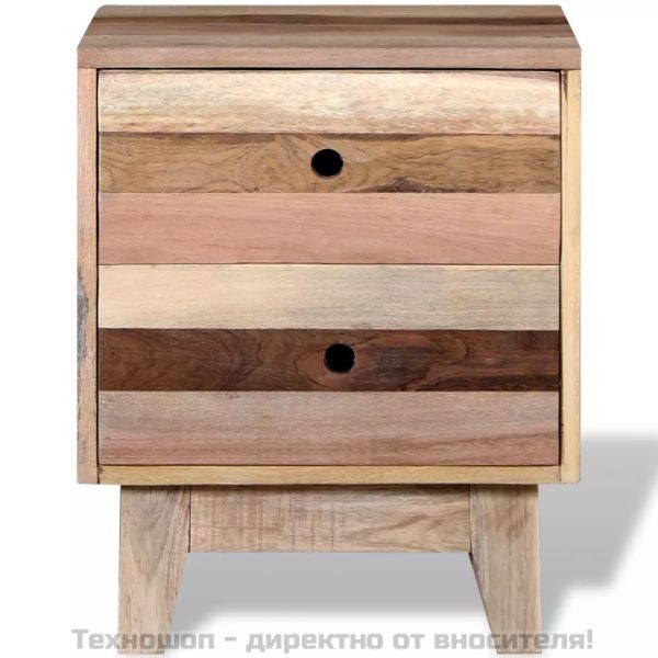 Нощно шкафче, регенерирано дърво масив